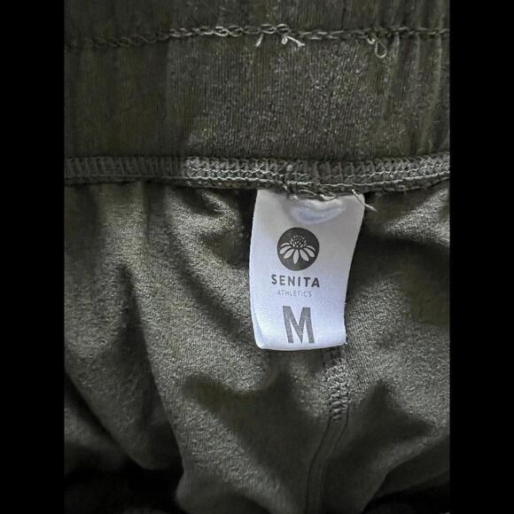 Senita Athletics Easy Going Joggers Olive Green Drawstring Pockets ~ Size M - Picture 7 of 8